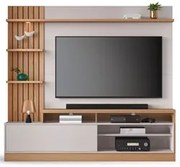 Estante Home Theater para TV até 65 Pol. Maceió Freijó/Off White - Col