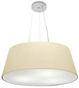 Lustre Pendente Cone Md-4002 Cúpula em Tecido 21/60x50cm Algodão Crú - Bivolt