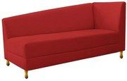 Recamier Valéria 140cm Lado Esquerdo Corano Vermelho - ADJ Decor