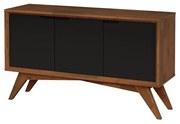 Buffet Serafim 3 Portas Pinhão e Preto - Wood Prime MP 27629