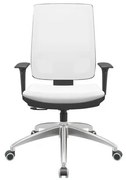 Cadeira Office Brizza Tela Branca Assento Aero Branco RelaxPlax Base Aluminio 120cm - 63845 Sun House