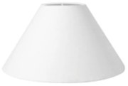 Cúpula em tecido cone abajur luminária cp-4078 25/40x15cm branco