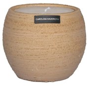 Vaso Vela Casca de Ovo decorativo em Cerâmica Carolina Haveroth – Areia Natural Fosco