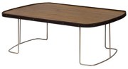 Mesa de Centro Borda de Couro 80 cm Babel - TA 56855