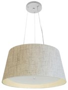 Lustre Pendente Cone Md-4144 Cúpula em Tecido 25x50x40cm Rustico Bege / Bege - Bivolt