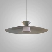 Pendente Rebatedor Ø60X30Cm Disco Curvo Alumínio 01Xled 9W 2700K - Old... (PRETO, 110v)