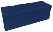 Calçadeira Nina 140 cm Suede Azul Marinho D'Rossi