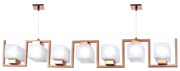Pendente Retâgular Linear Vidro Quadrado 112X10X19Cm Metal E Cubo 07Xg... (PRETO, AMBAR)