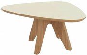 Mesa de Centro Organic TB612 Baixa Tampo cor Off White e Pes cor Freijo 65 cm - 69483 Sun House