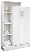 Armário Multiuso 2 Portas 6 Prateleiras Elite D02 Branco - Mpozenato