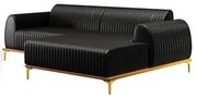 Sofá 255cm 4 Lugares com Chaise Direito Pés Gold Molino B-159 Corano P