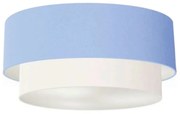 Plafon Para Banheiro Cilíndrico SB-3021 Cúpula Cor Azul Bebê Branco