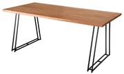 Mesa Rumba Industrial em Madeira Mel e Base Preta com 140cm de largura - 70327 Sun House