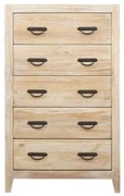 Comoda Trau 5 gavetas DriftWood 86,5cm  - 61843 Sun House