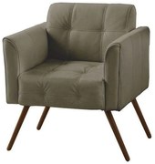 Poltrona Decorativa Bia Couro Fendi G58 - Gran Belo