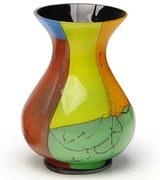 Vaso 85 Milênio Lascas Coloridas Murano Cristais Cadoro