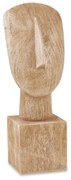 Escultura Decorativa "Face" em Poliresina Madeira 32x11,5 cm - D'Rossi