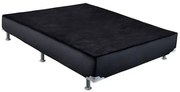 Base de Cama Box Courino Preto Casal 138 cm (LARG) Alta - 42855 Sun House