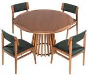 Conjunto Mesa Jantar Brisa + 04 Cadeiras Maya Verniz Avela - 72190 Sun House