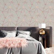 Papel de Parede Zara Grey Cinza com Rose Gold 0.52m x 3.00m