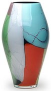 Vaso 56 MS Lascas Coloridas Murano Cristais Cadoro