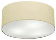 Plafon Cilíndrico Md-3046 Cúpula em Tecido 35x12cm Algodão Crú - Bivolt