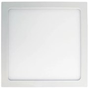 Luminária De Sobrepor Quadrado 18W 4000K Led Bivolt 22X22X4Cm Plafon |... (Branco)