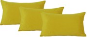 Conjunto 3 capas Almofadas Suede Amarelo 30x50 - LISO