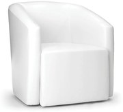 Poltrona Decorativa Orgânica Stella Max Sintético PU Branco D03 - D'Rossi