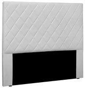 Cabeceira Cama Box Casal King 195cm Esmeralda Corano Branco - Sheep Estofados - Branco