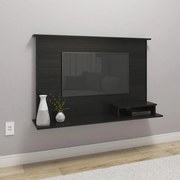 Painel Para TV Até 47" 1 Nicho 2 Prateleiras Premium Preto