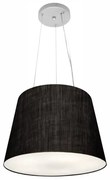 Lustre Pendente Cone Md-4152 Cúpula em Tecido 30/40x30cm Preto - Bivolt