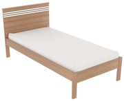 Cama de solteiro MDP CM8010 Amendoa/Branco G69 - Gran Belo