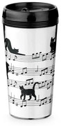 Copo Viagem 520ml Branco Gato Musical