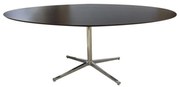 Mesa de Jantar FK2 Oval Base Alumínio 1 Coluna Design by Florence Knoll