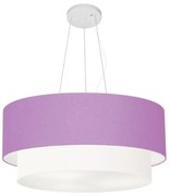 Pendente Cilíndrico Lilás e Branco MJ-4370 Para Mesa de Jantar e Estar