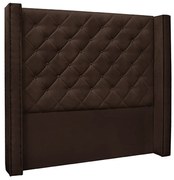 Cabeceira Decorativa King Size 2,19M Loewe Suede Café G63 - Gran Belo