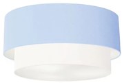 Plafon Para Banheiro Cilíndrico SB-3017 Cúpula Cor Azul Bebê Branco