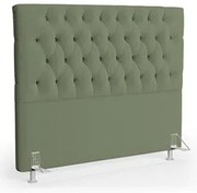 Cabeceira Casal Queen Cama Box 160cm Cristal C16 Bouclê Verde Oliva -