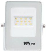 Projetor Led Ultrafino Aluminio Branco 10w 120 3000k Ip65