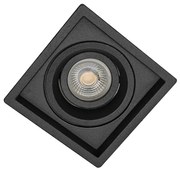 Plafon Embutir Aluminio 8,5Cm - PRETO