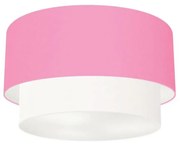 Plafon Para Banheiro Cilíndrico SB-3045 Cúpula Cor Rosa Bebê Branco