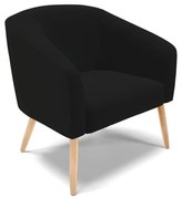 Poltrona Decorativa Pé Palito Natural Stella Linho D03 - D'Rossi - A79 Preto