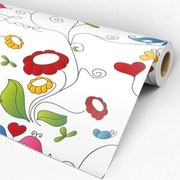 Papel de parede adesivo floral love