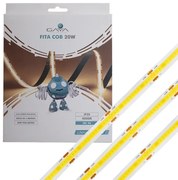 Fita De Led Cob 20W Por Metro 24V Irc90 5 Metros - LED BRANCO NEUTRO (4000K)