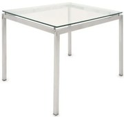 Mesa Lateral Dakot Tampo Vidro Base Cromada 60 cm (LARG) - 41168 Sun House