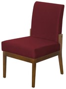 Cadeira de Jantar Helena Suede Bordô - Decorar Estofados