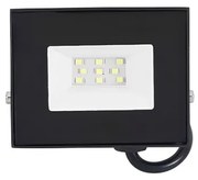 Projetor Led Aluminio Preto 10w 120 3000k Ip65