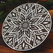 Mandala em MDF Branca 30cm