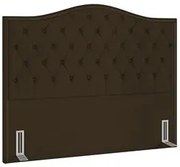 Cabeceira Cama Box Casal King 195cm Siena P02 Suede Marrom - Mpozenato